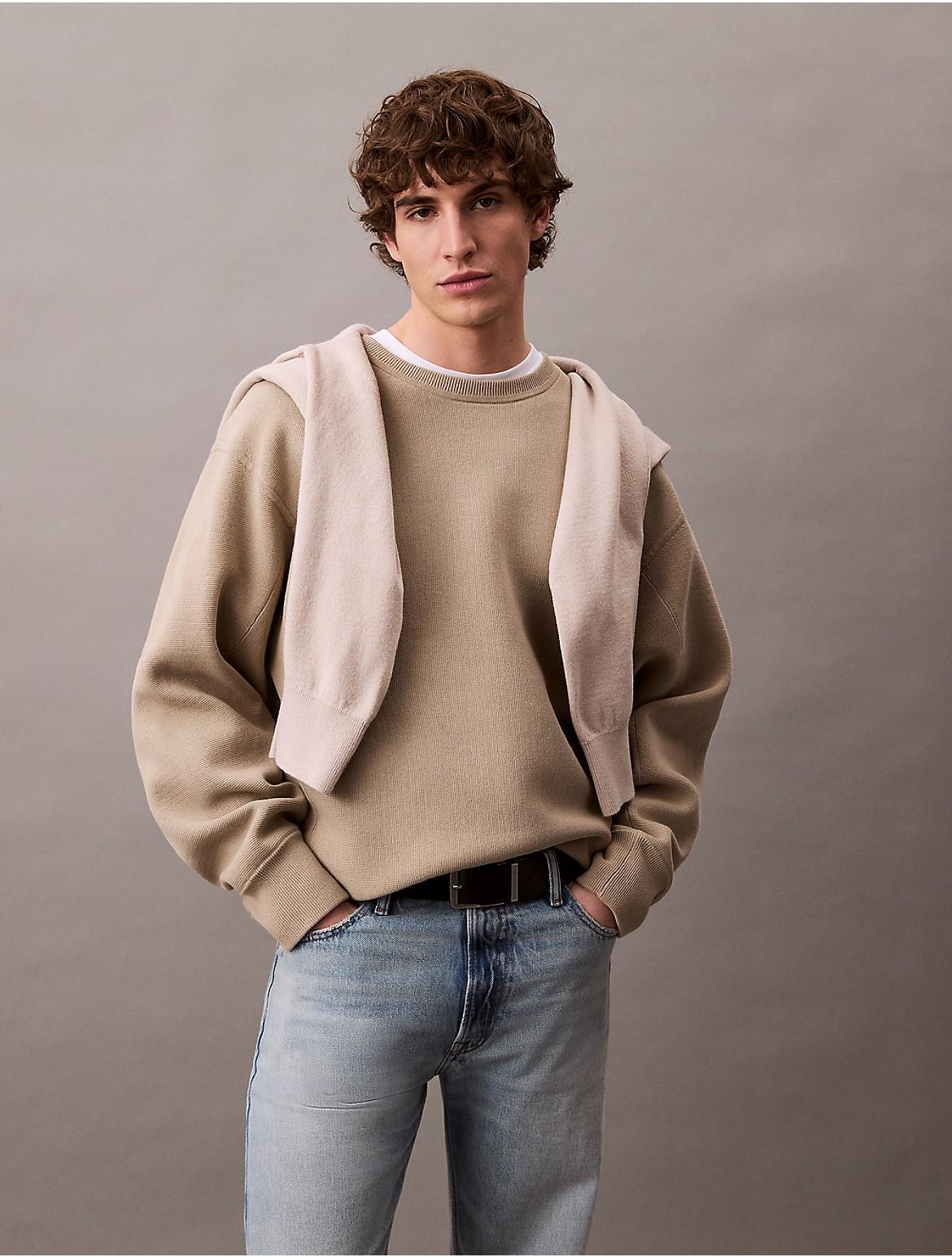 Calvin Klein Mens Milano Knit Pullover - Brown Product Image