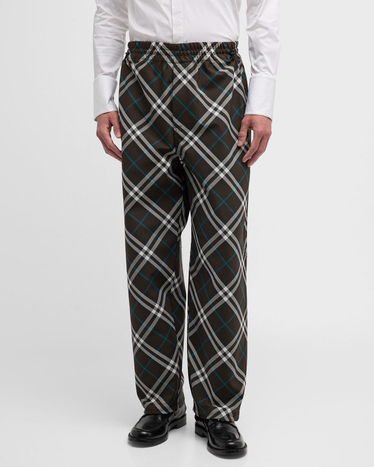 Men's IP Check Elastic-Waist Pants Product Image
