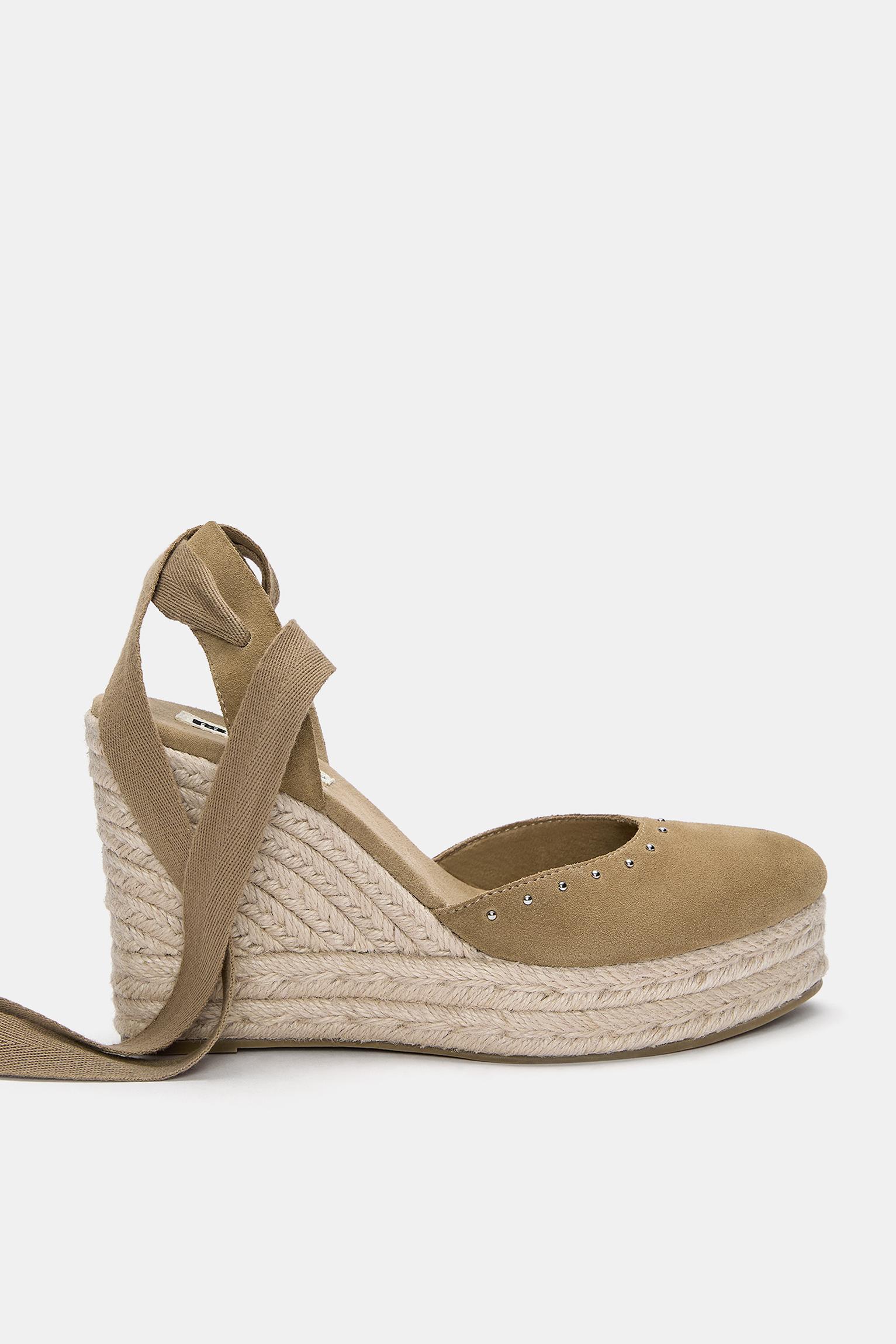 Leather wedge espadrilles Product Image