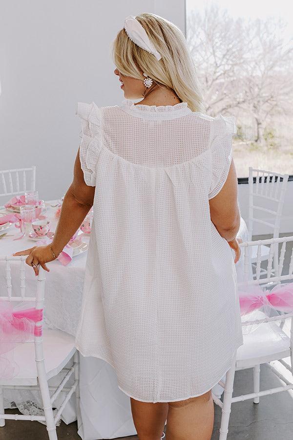 Casually Chic Shift Dress In White Curves Product Image