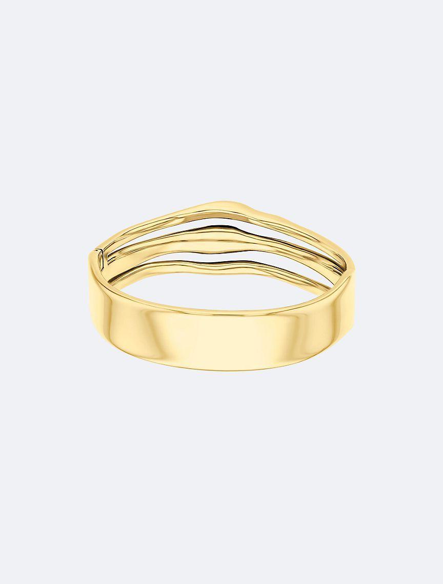 Sculptural Fluid Shape Hinged Bangle Product Image