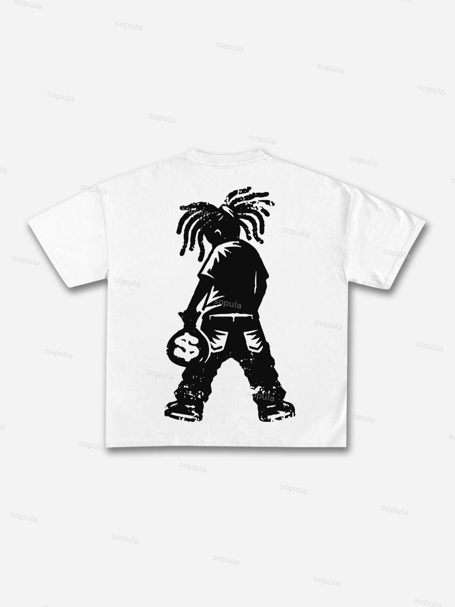 Sopula Street Balaclava Graphic Print Cotton T-shirt Product Image