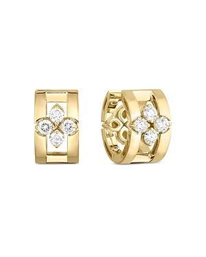 Roberto Coin 18K Yellow Gold Love in Verona Diamond Huggie Earrings Product Image