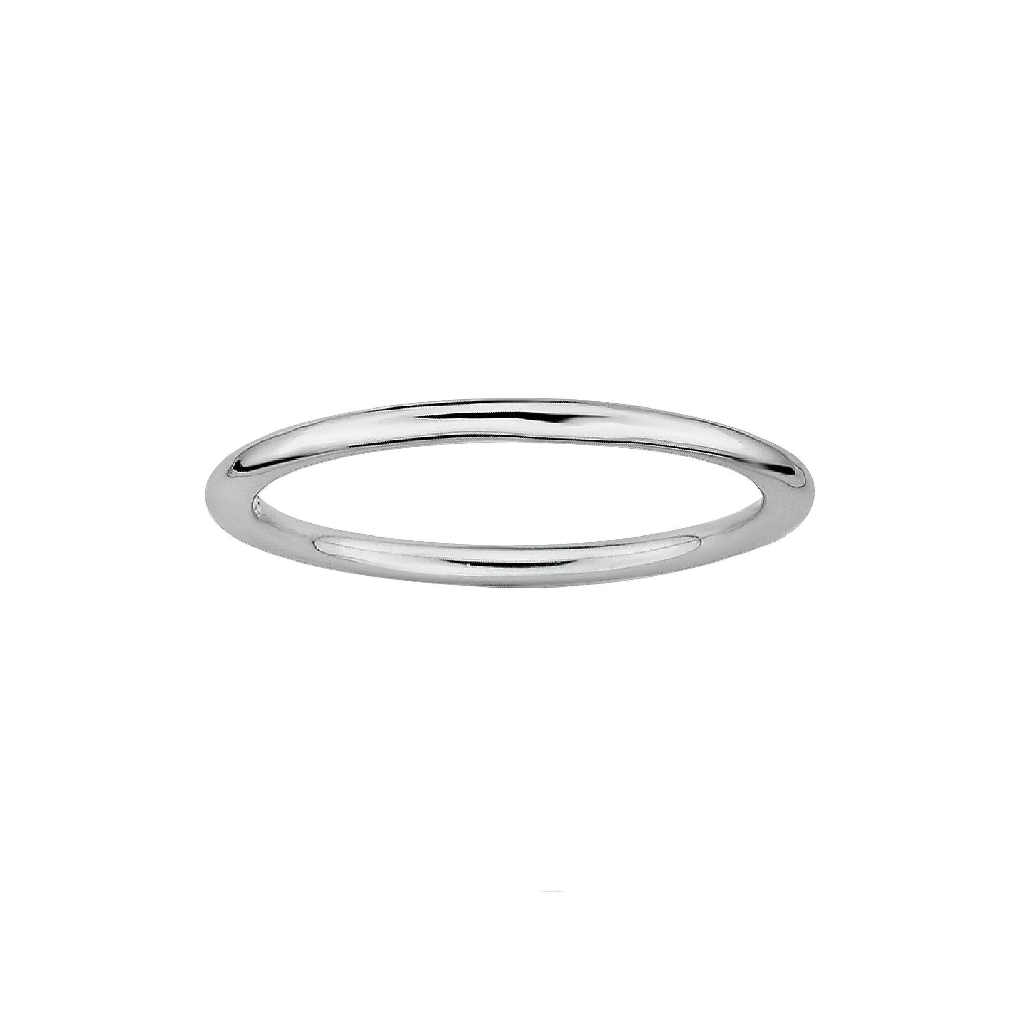 Stacks & Stones Sterling Silver Stack Ring, Women's, Size: 8, Rhodium Polished Product Image