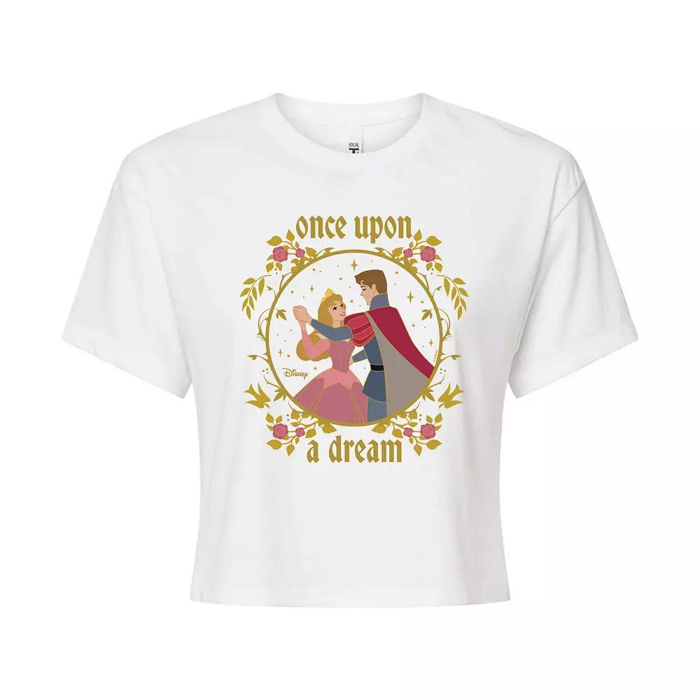 Disney's Sleeping Beauty Juniors' Once Upon A Dream Cropped Tee, Girl's,  Product Image