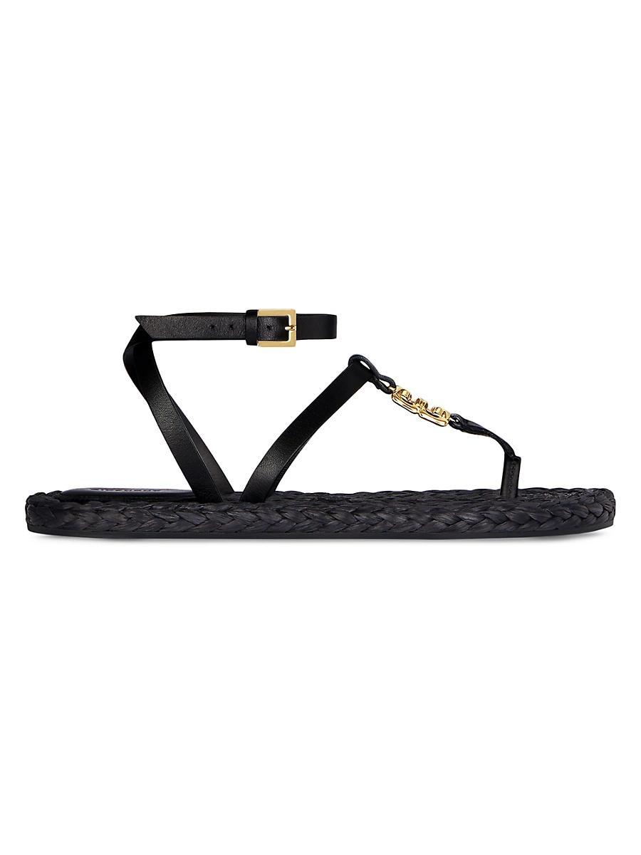 Womens Plage 4G Liquid Thong Sandals in Raffia Product Image