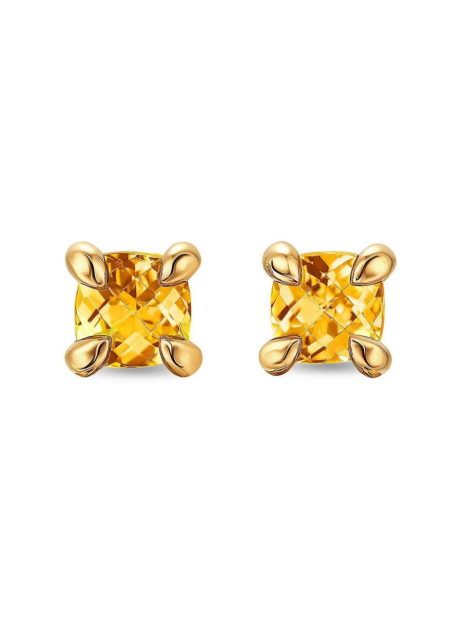 Womens Micro Chatelaine Stud Earrings in 18K Yellow Gold Product Image