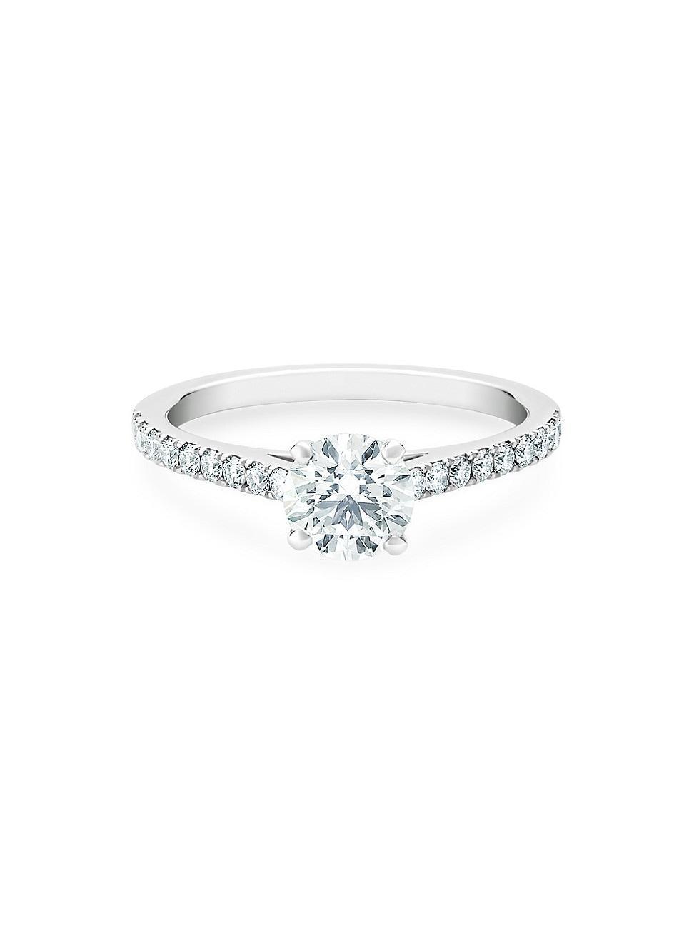 Womens Engagement Platinum & Diamond Solitaire Engagement Ring Product Image