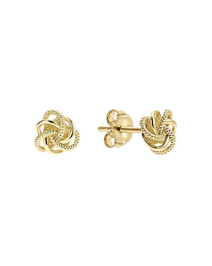 LAGOS 18k Yellow Gold Love Knot Stud Earrings Product Image