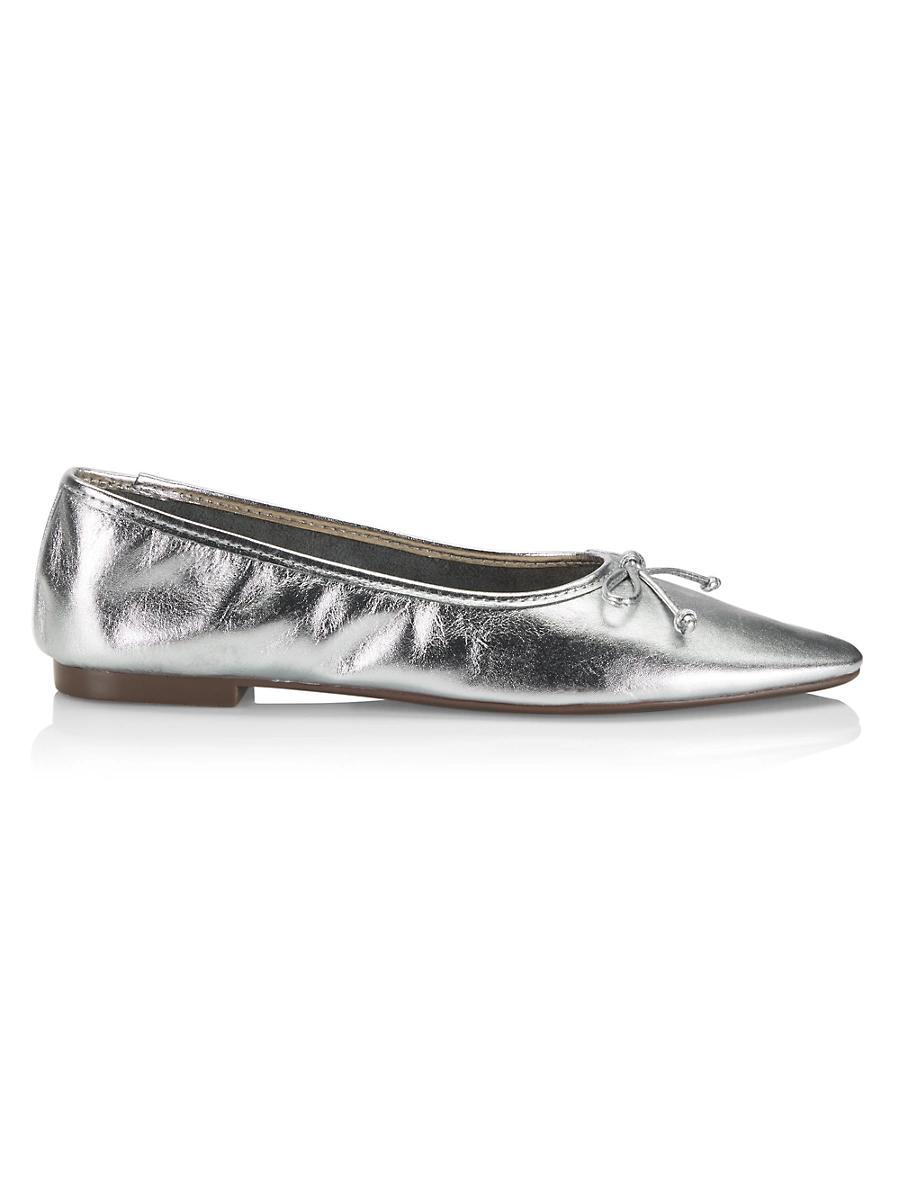 Womens Arissa Metallic Leather Ballet Flats Product Image