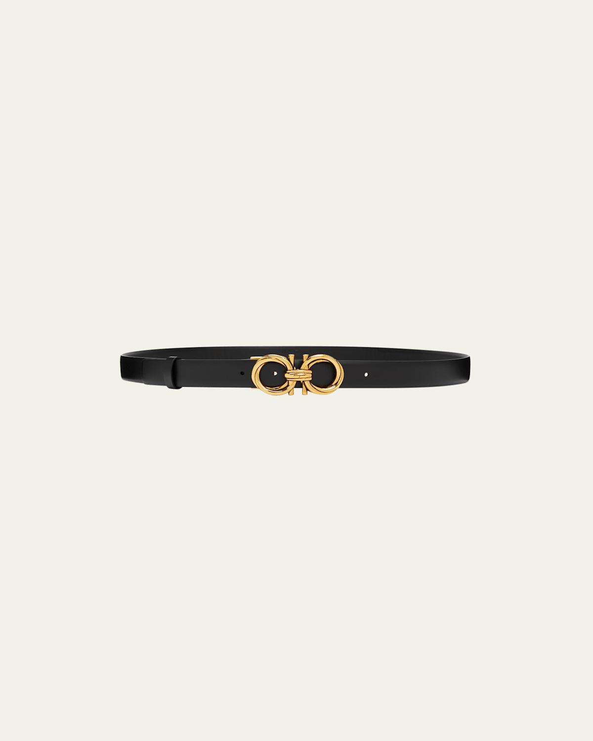 Gancini-Buckle Reversible Leather Belt Product Image