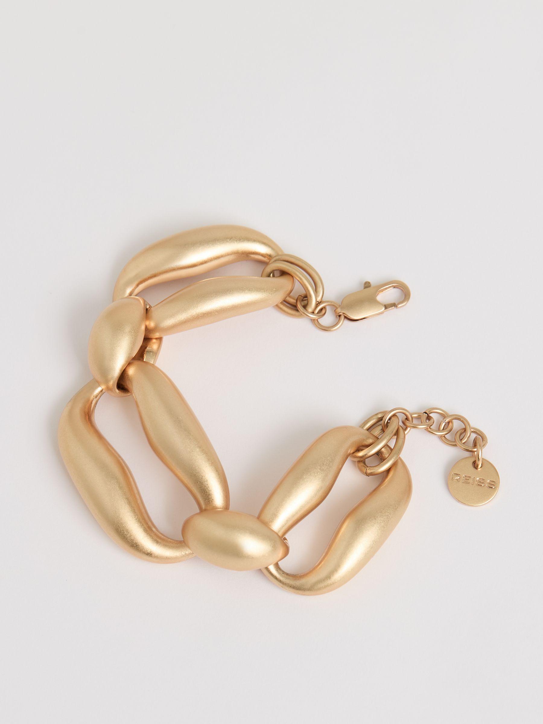 Sculpted Link Bracelet in Gold Tone Product Image