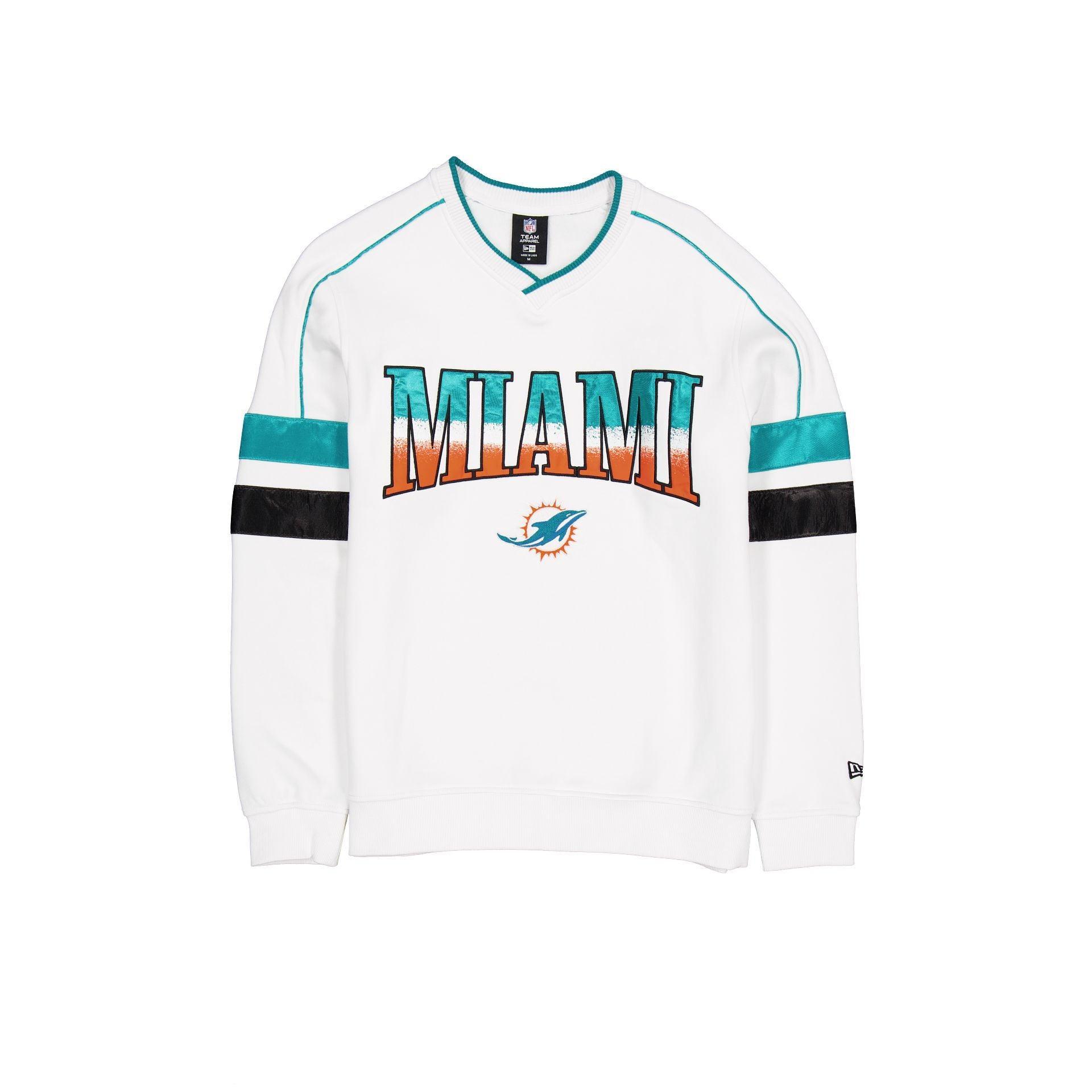 Miami Dolphins Sport Classics White Crewneck Male Product Image