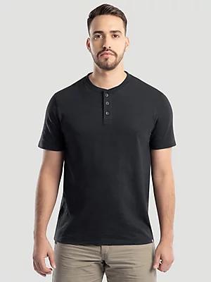 Men's Slub Knit Henley in Bright Product Image