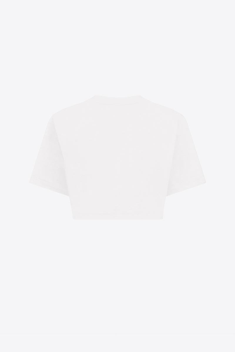 Crystal Rosette Cropped T-Shirt Product Image