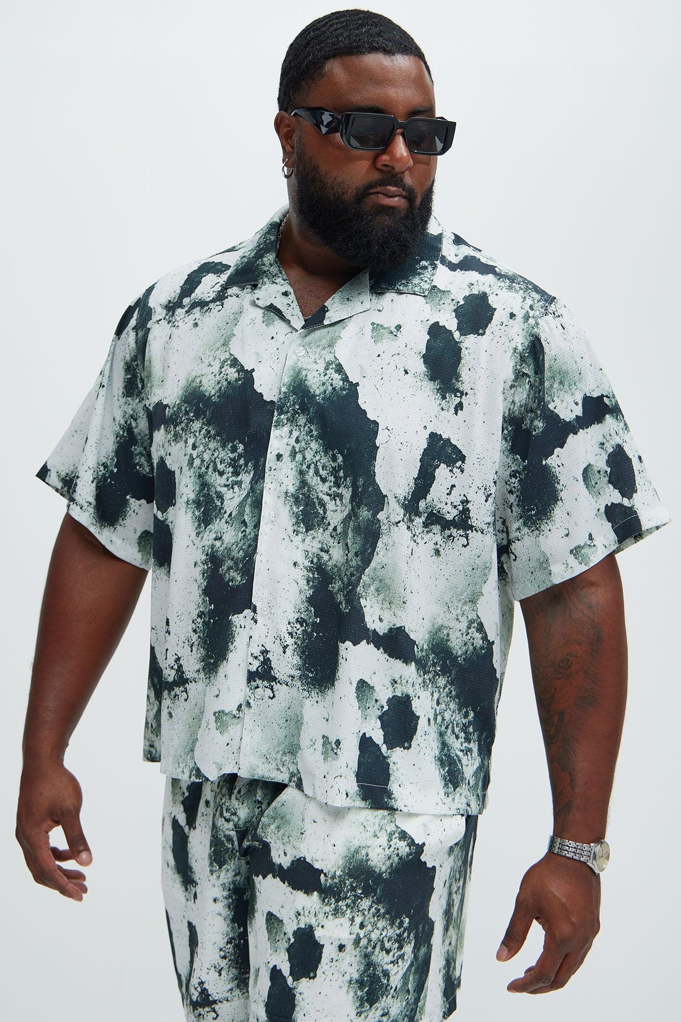 Blotter Textured Shirt - Black/combo Product Image