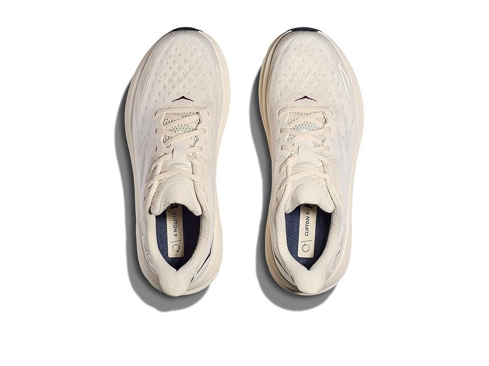 Hoka Mens HOKA Clifton 9 - Shoes Alabaster/Oat Milk Product Image