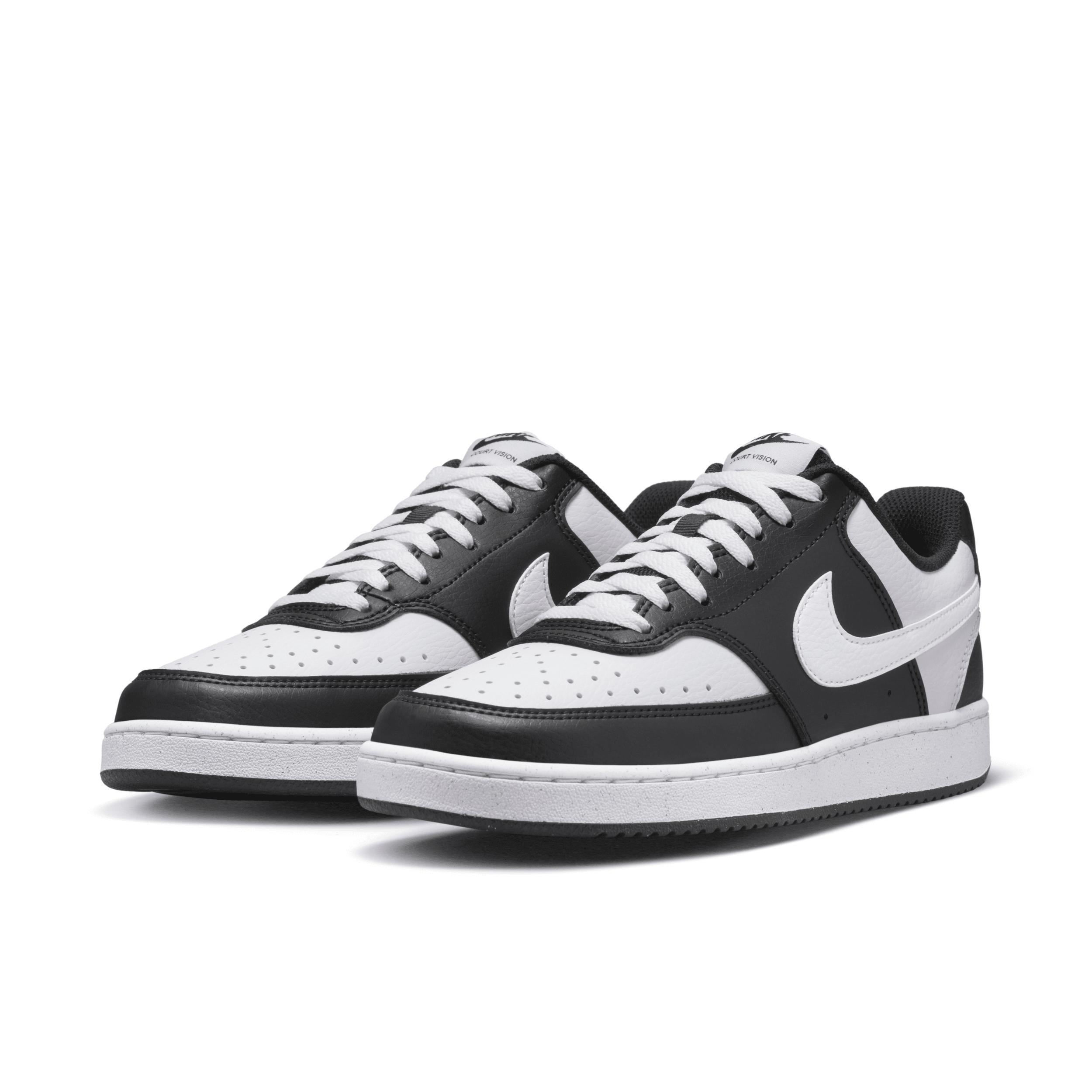 Nike Court Vision Next Nature Women's Low-Top Shoes, Size: 10.5, Black White Product Image