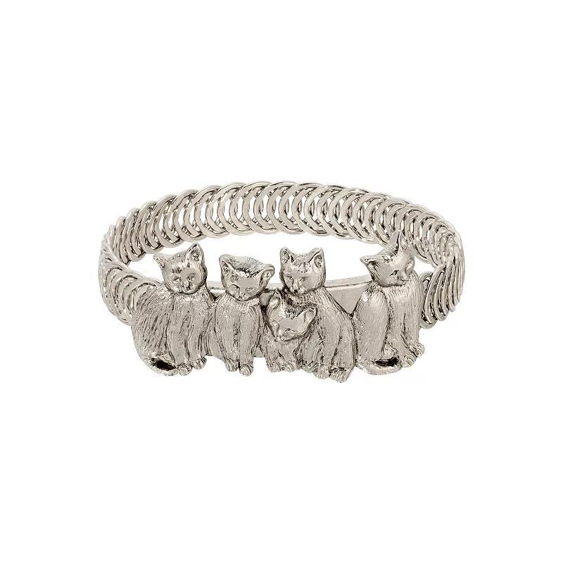 1928 Cat Wrap Bracelet, Womens, Silver Product Image