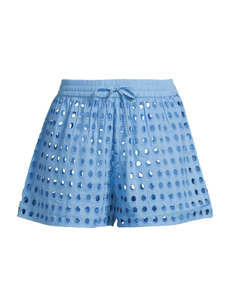 Womens The Charlie Eyelet Cotton Shorts Product Image