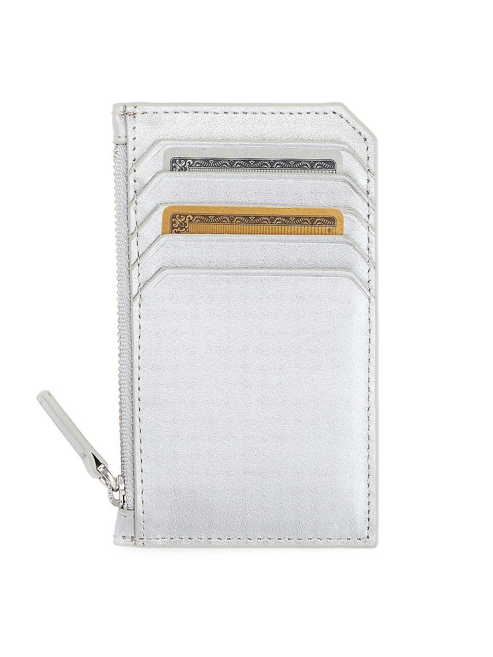 Womens Zip Leather Card Wallet Product Image