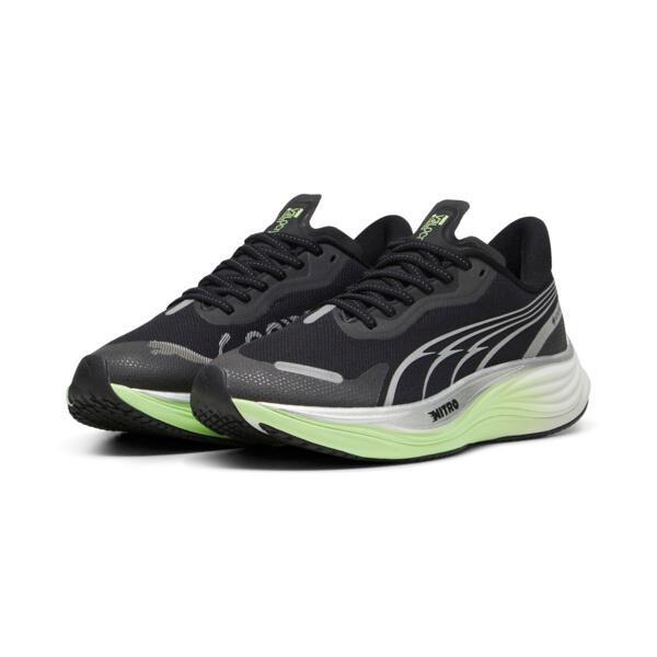 PUMA Velocity NITRO 3 GORE-TEX Womens Running Shoes in Black/Silver/Fizzy Apple Product Image