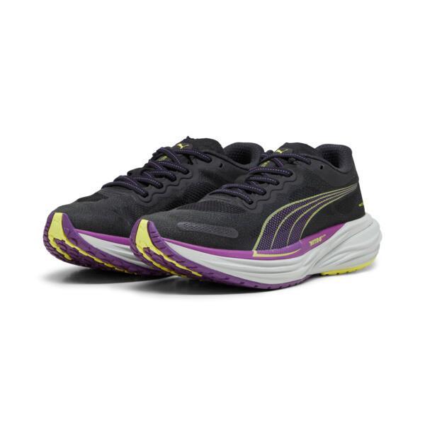 PUMA Deviate NITROâ¢ 2 Women's Running Shoes in Black/Purple Pop/Yellow Burst Product Image