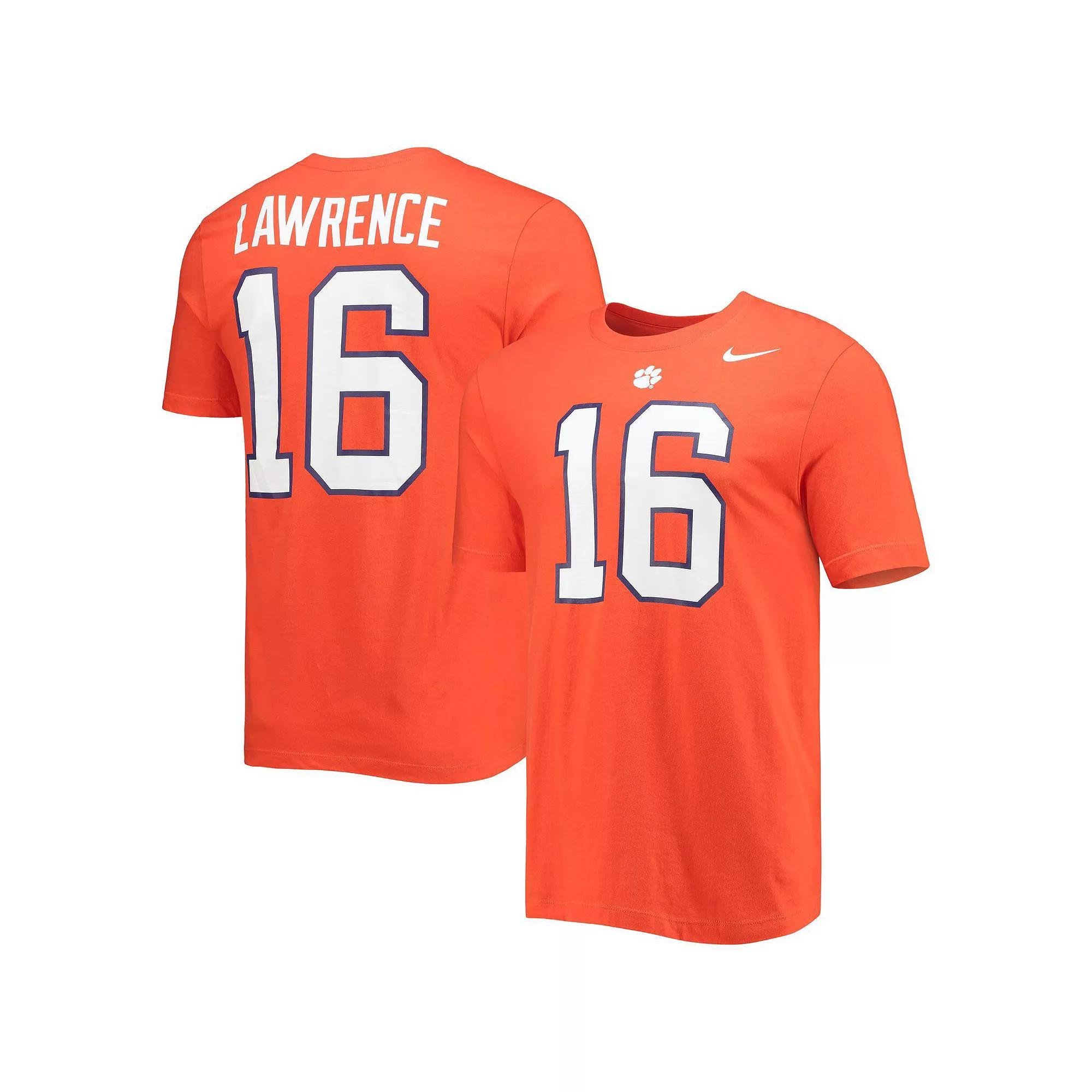 Men's Nike Trevor Lawrence Orange Clemson Tigers Alumni Name & Number Team T-Shirt, Size: XL Product Image