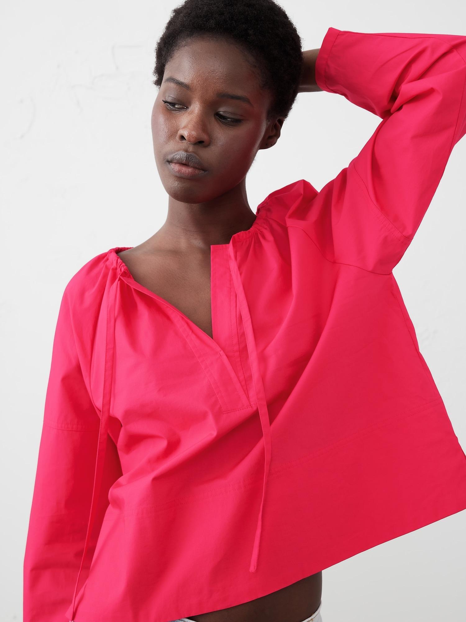 Shirred Popover Shirt Product Image