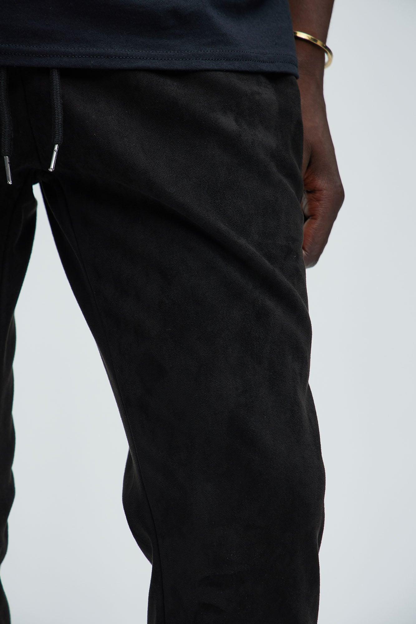 Cleaned Up Faux Suede Pants - Black Product Image