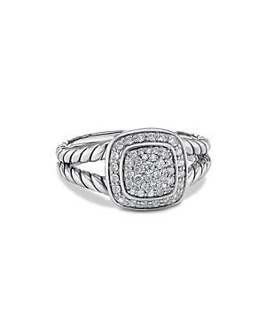 Petite Albion Ring with Diamonds in Silver, 7mm Product Image