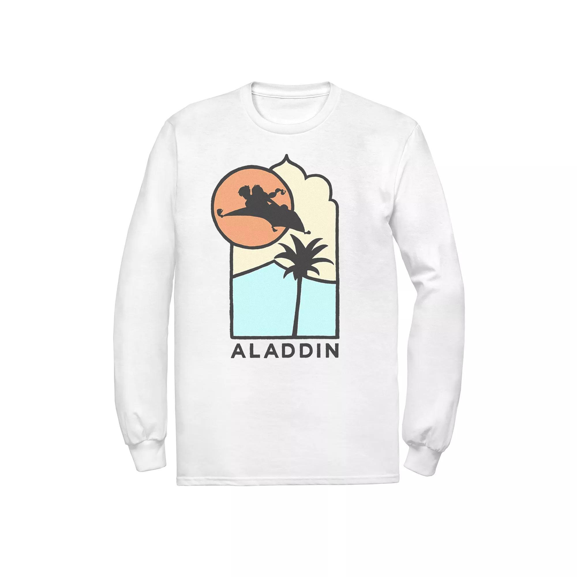 Disney's Aladdin Men's Pop Art Long Sleeve Graphic Tee,  Product Image