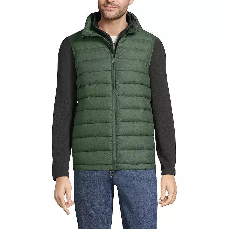 Men's Lands' End Wanderweight Down Puffer Vest, Size: XXL, Black Product Image