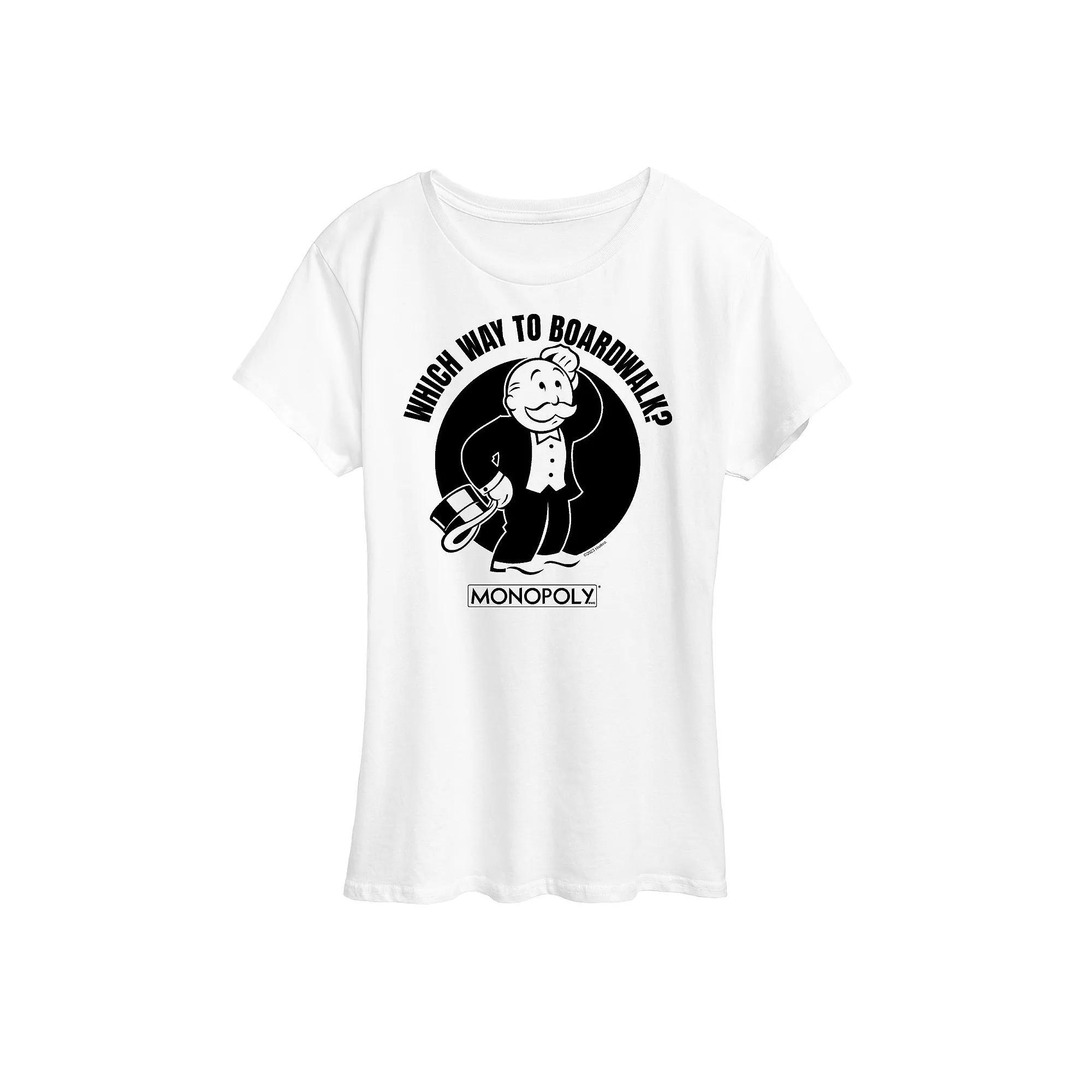 Women's Monopoly In This Economy Graphic Tee by Hasbro, Size: Medium, White Product Image