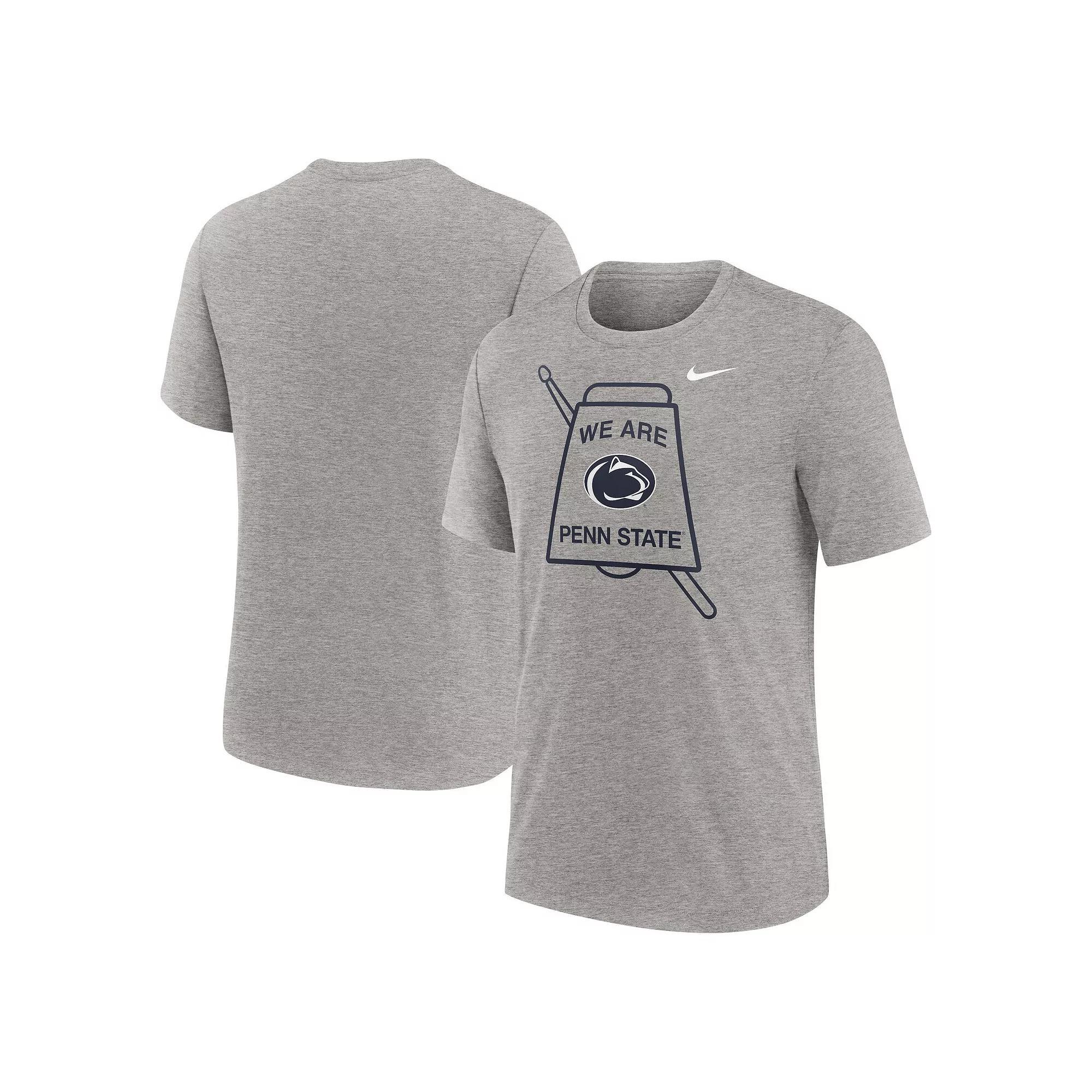 Men's Nike Heather Gray Penn State Nittany Lions Local Campus Time Honored Tradition Tri-Blend T-Shirt, Size: XL, Grey Product Image