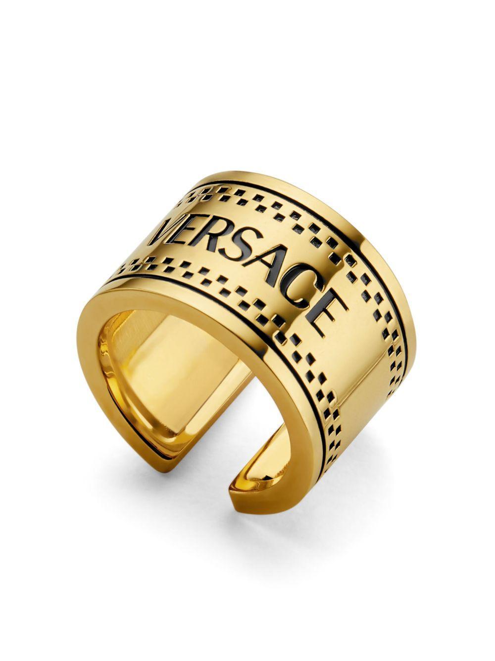 logo-engraved chunky ring Product Image