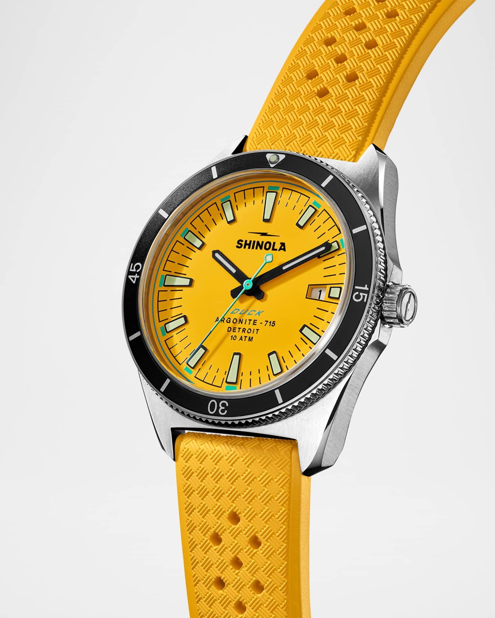 Mens Duck Rubber-Strap Analog Watch, 40mm Product Image