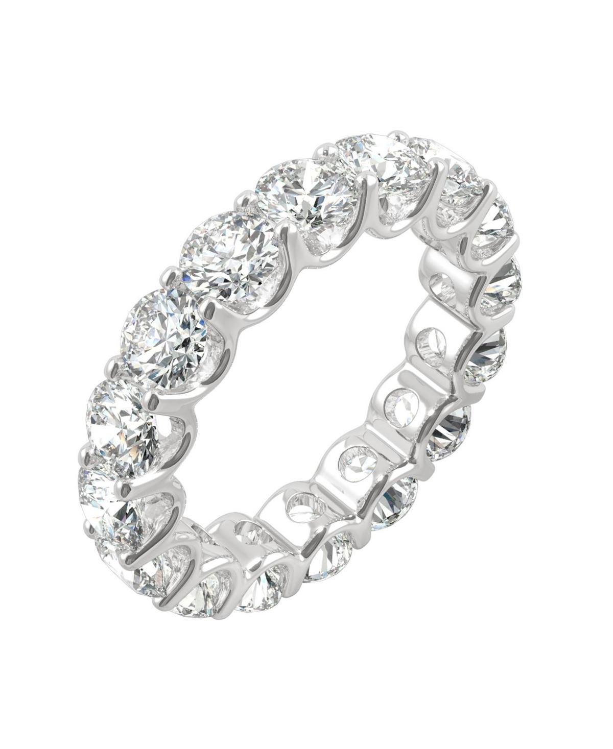 Charles & Colvard 14k White Gold 5 Carat T.W. Lab-Created Moissanite Eternity Band, Womens 14k Whgold Product Image