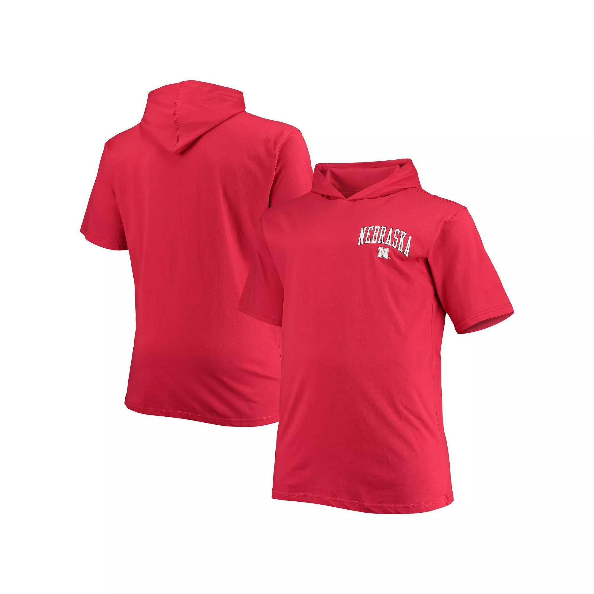 Men's Scarlet Nebraska Huskers Big & Tall Team Hoodie T-Shirt,  Product Image