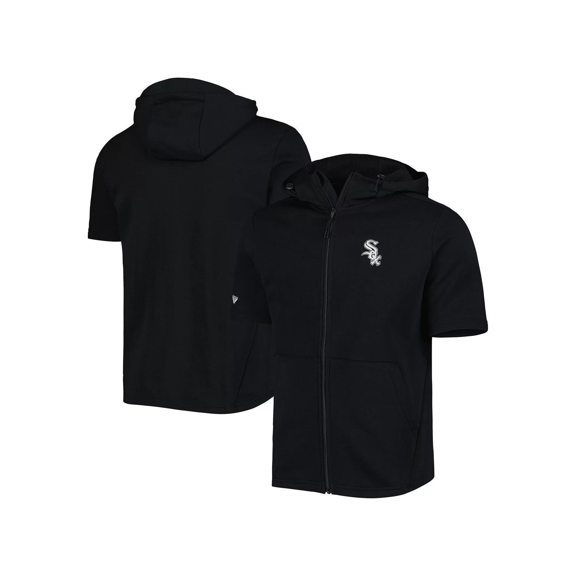 Men's Levelwear Black Chicago White Sox Recruit Full-Zip Short Sleeve Hoodie,  Product Image