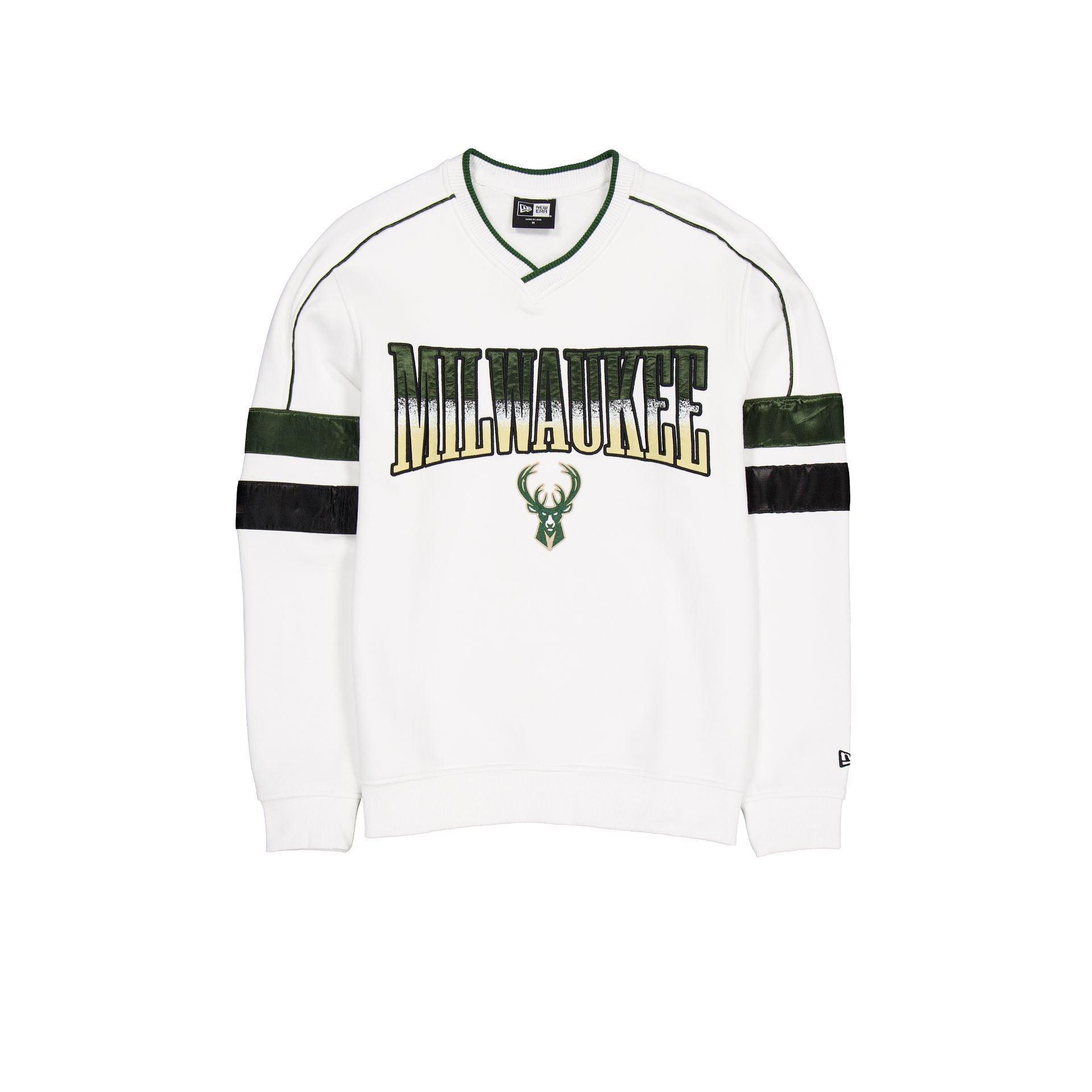 Milwaukee Bucks Sport Classics White Crewneck Male Product Image