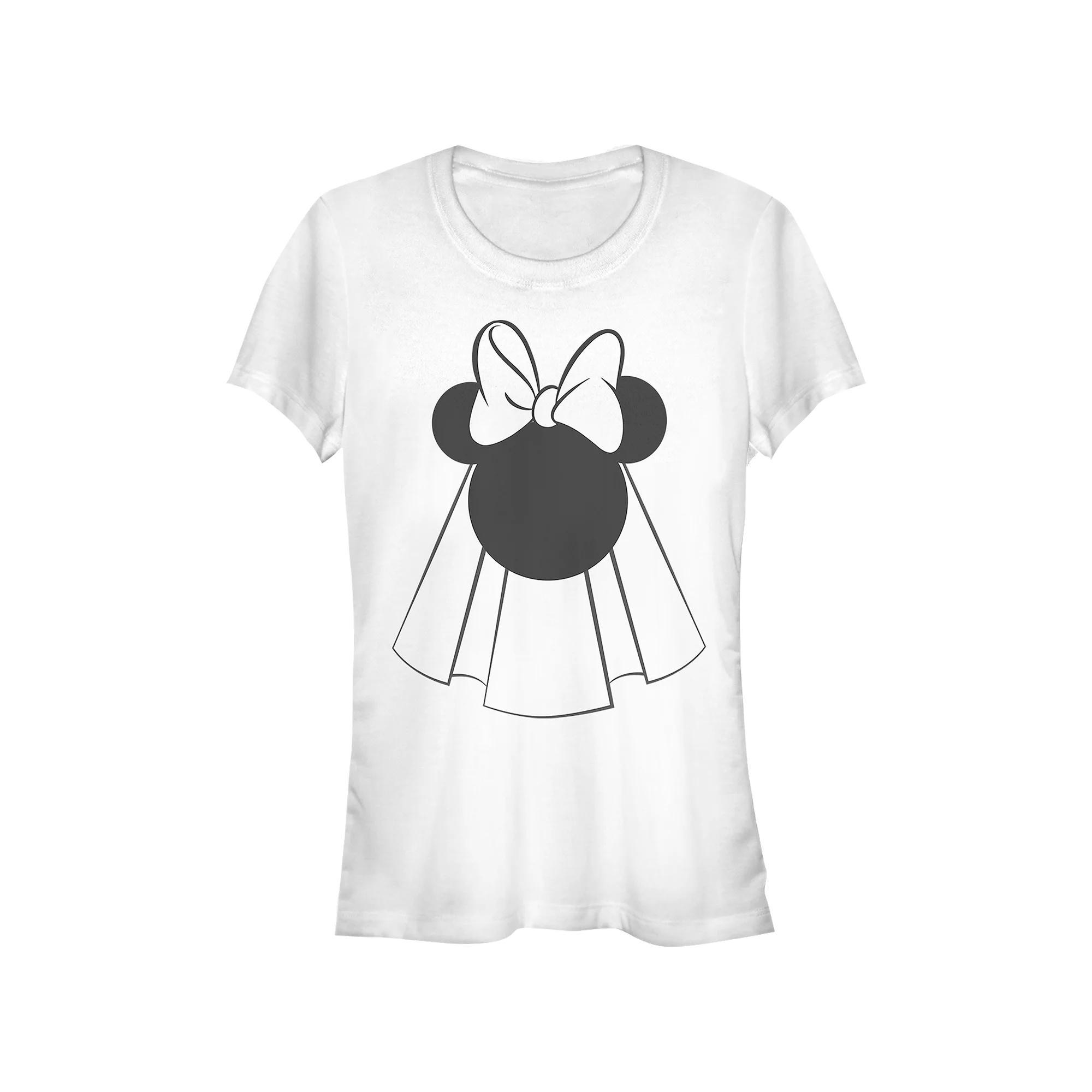 Disney's Minnie Mouse Bride Veil Juniors' Graphic Tee, Women's,  Product Image