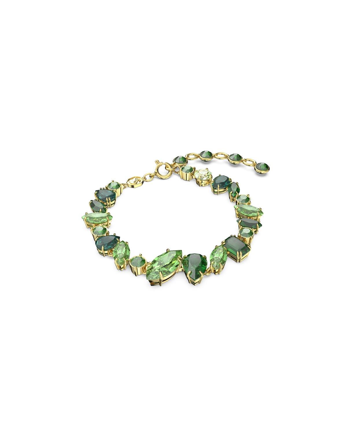 Swarovski Gema Green Crystal Flex Bracelet in Gold Tone Product Image