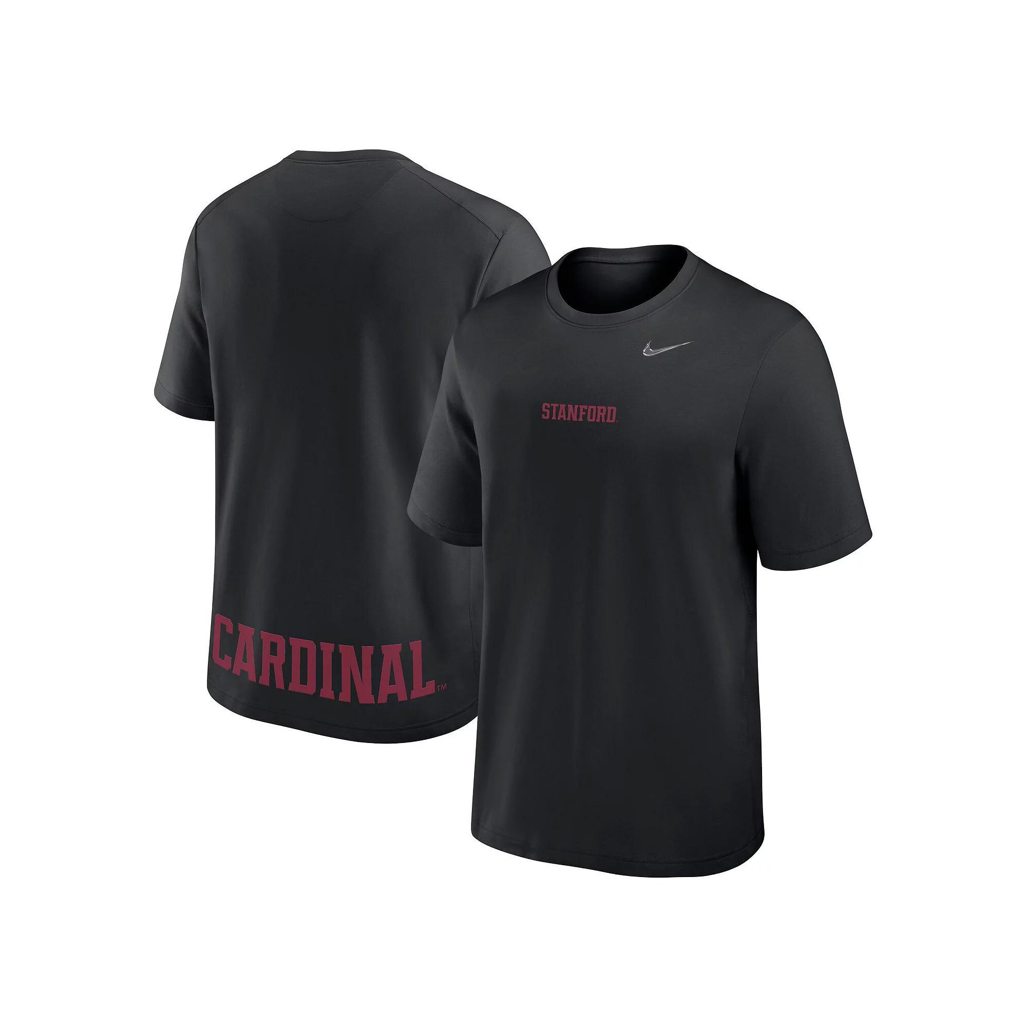 Men's Nike Black Stanford Cardinal Primary Statement Two-Hit Performance T-Shirt, Size: XL Product Image
