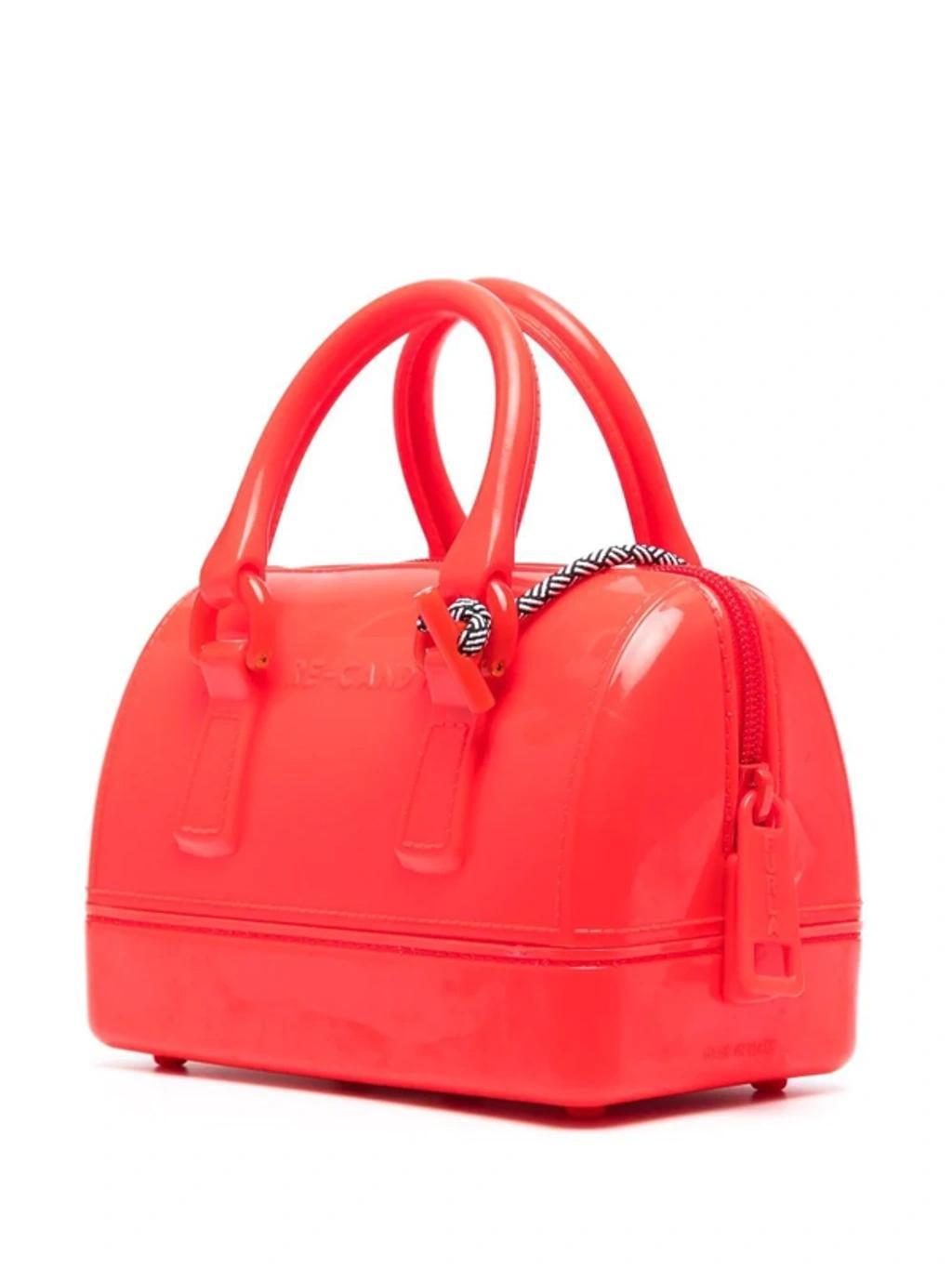 FURLA Logo-embossed Mini Tote In Red Product Image