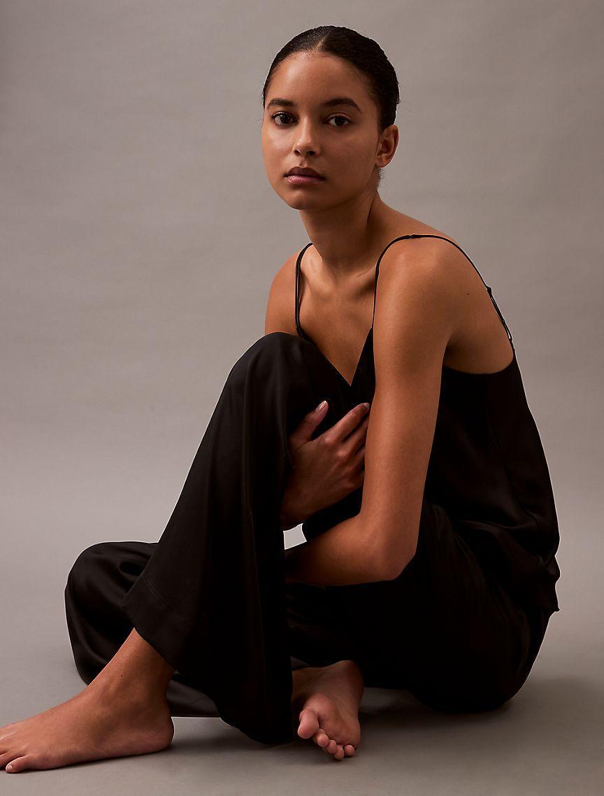 Satin Wide Leg Sleep Pants Product Image