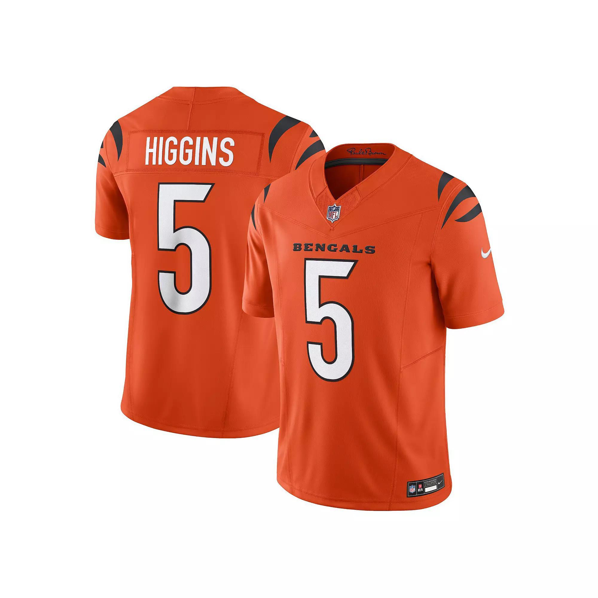 Men's Nike Tee Higgins Orange Cincinnati Bengals Vapor F.U.S.E. Limited Jersey,  Product Image