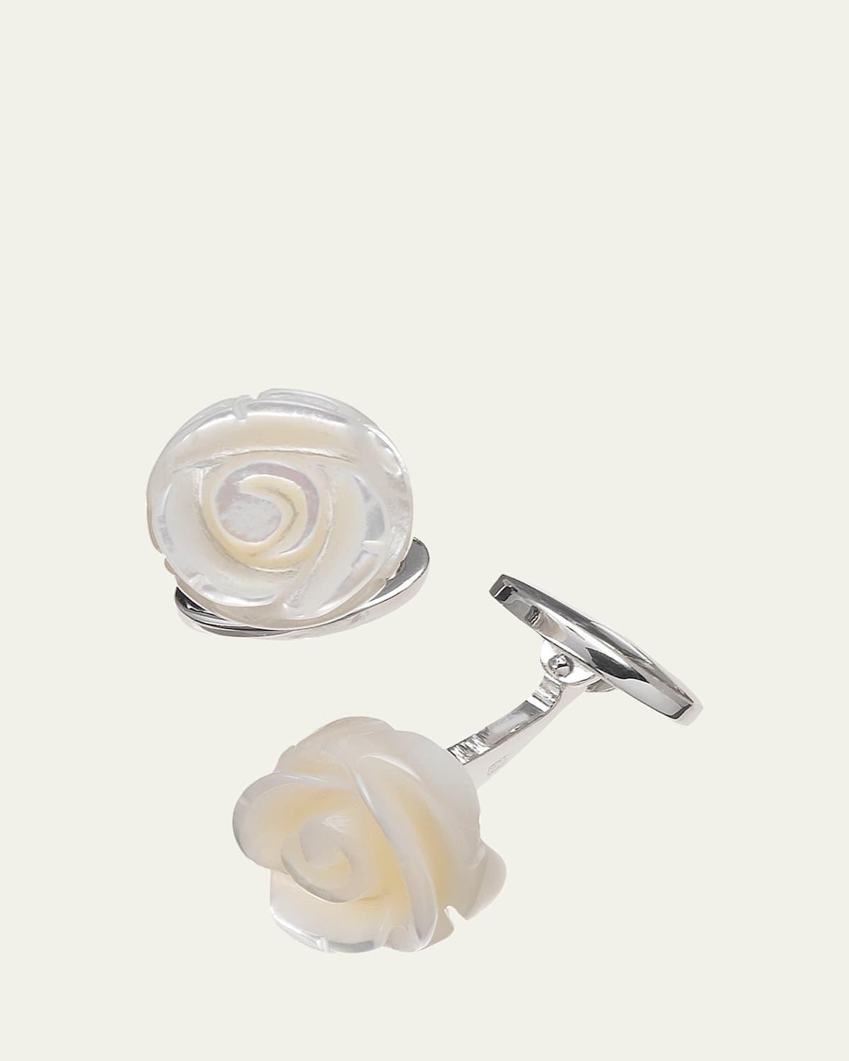 Carved Rose Cuff Links Product Image