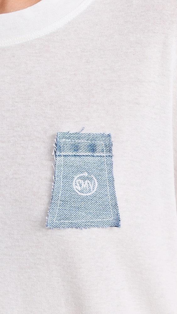 Sami Miro Vintage Blue Denim Scrap Loose Tee | Shopbop Product Image