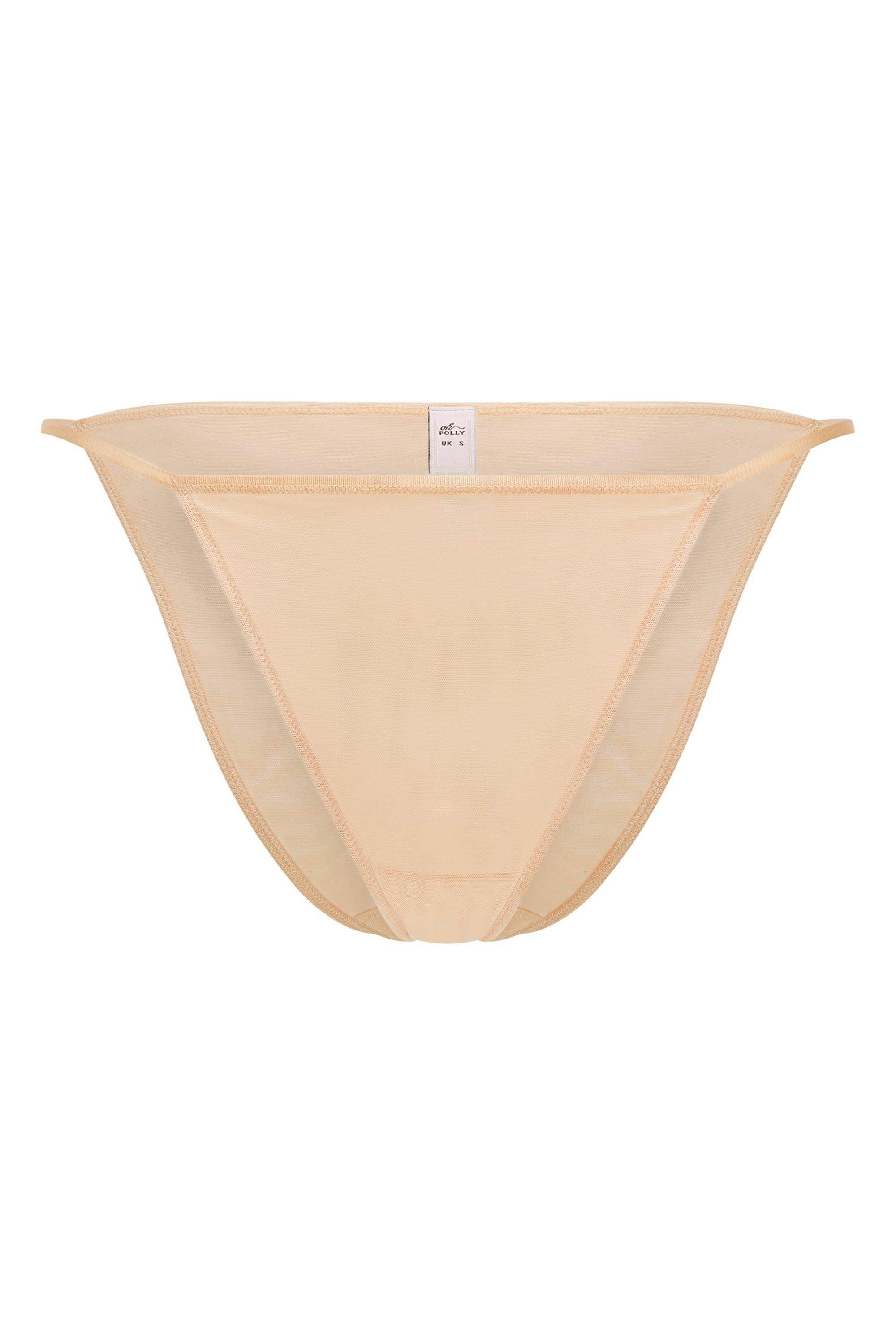 Soft Mesh Single Layer Triangle Bra in Beige Product Image